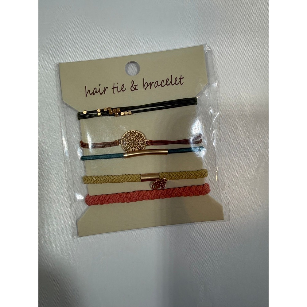 Multicolored hair tie/bracelet set of five - Picture 1 of 1